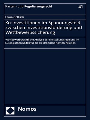 cover image of Ko-Investitionen im Spannungsfeld zwischen Investitionsförderung und Wettbewerbssicherung